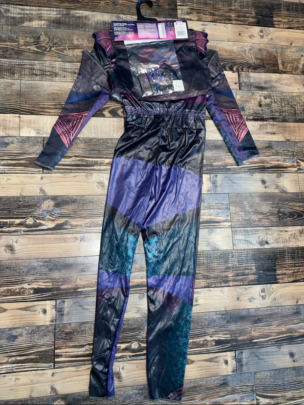 Disney deluxe Descendants Mal Shimmer Jumpsuit Costume size large 10-12 - Picture 6 of 6